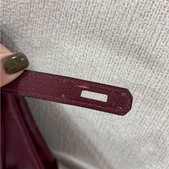 Authentic HERMES KELLY 32 Burgundy Leather courchevel Rouge Ash - Picture 16 of 16